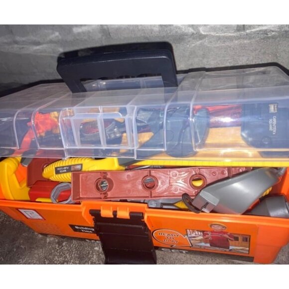 Tool Set with Tool Box & Electronic Toy Drill Pretend Play Kids Construction Kit - Picture 1 of 1